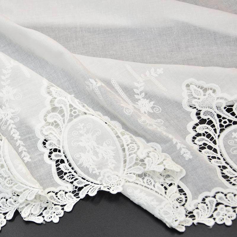 1饰06389新款棉刺绣4家纺面料布料服辅SIB料裙脚花幅宽布125厘米,纺织面料/辅料/配套,棉麻面料,淘宝优惠券,粉丝福利购,淘宝优惠卷