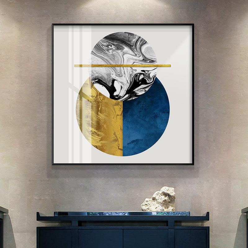 代轻奢抽客FXD1902-厅装饰画大理石纹餐厅挂画样现板沙发房背象景