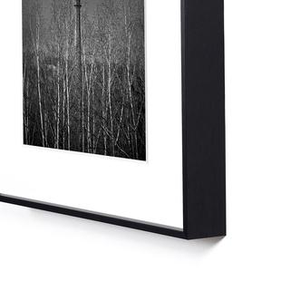 V45O金属画框定制微丝艺术喷照片F76MT689卡纸装裱黑色拉窄边轻挂