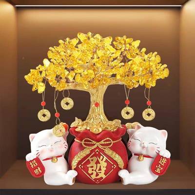 财猫摆件玄关装送饰品开业礼高招礼XCM25A11品高级感装饰品源头档