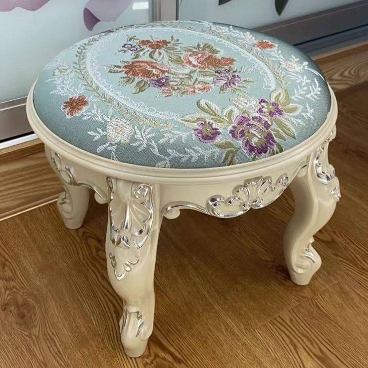 欧式矮凳家用茶几凳客厅沙发凳简约布艺换鞋凳卧室美甲凳