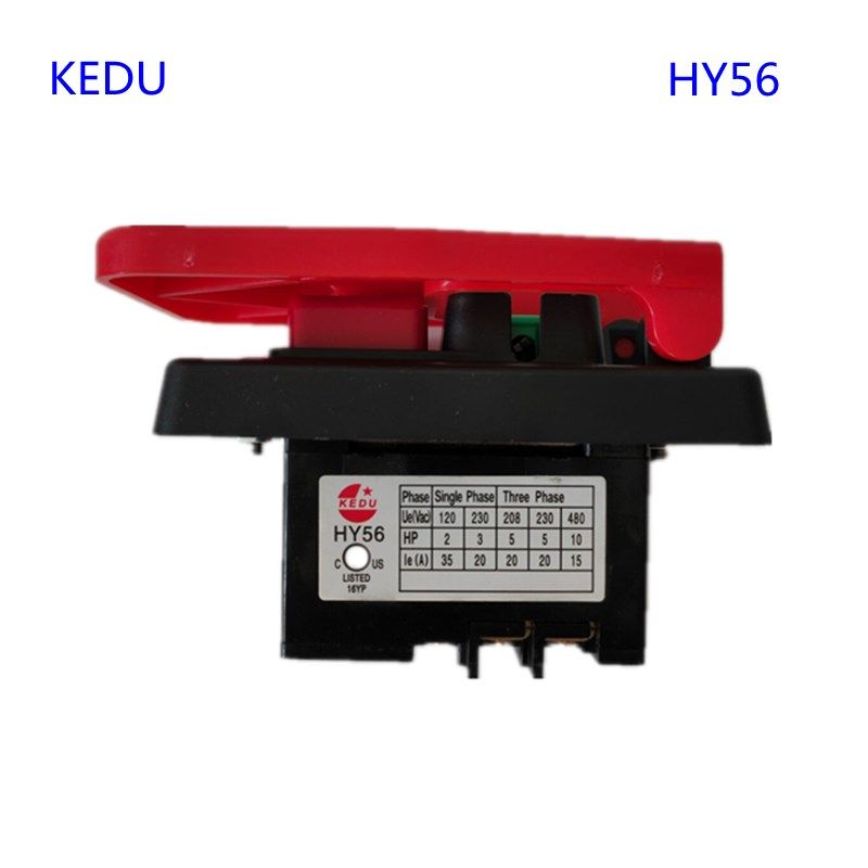 科都HY56KEDU220V380V单/三相通用带急停盖锯木切割机电磁开关