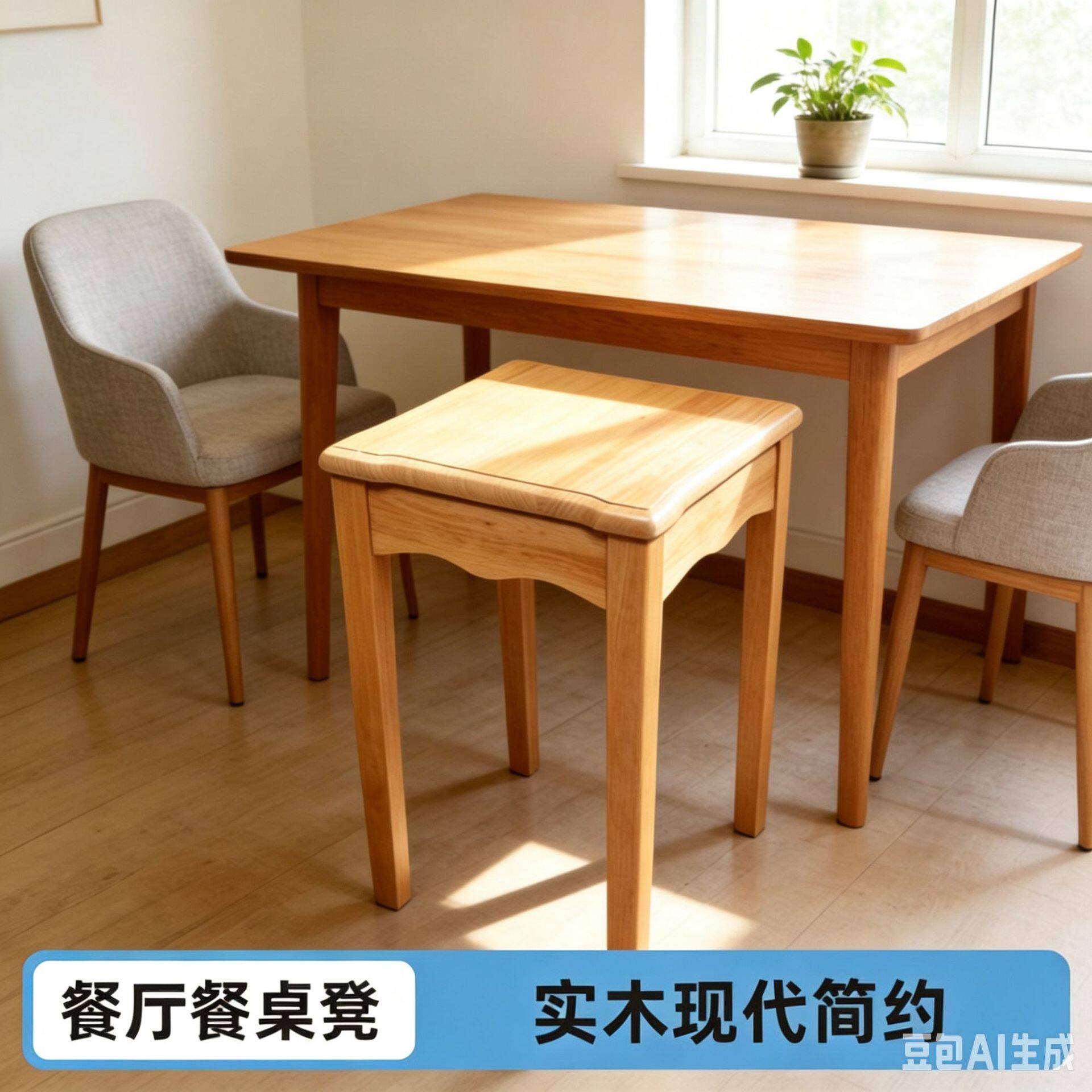 榉木凳子实木四方凳现代简约餐厅家用学生成人古筝凳工厂现货批发