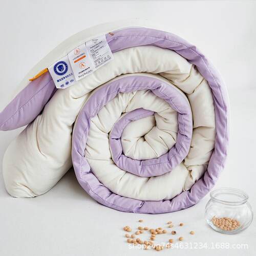 新款A类母婴级暖绒抗菌双拼大豆被冬被四季被子被芯春秋直播