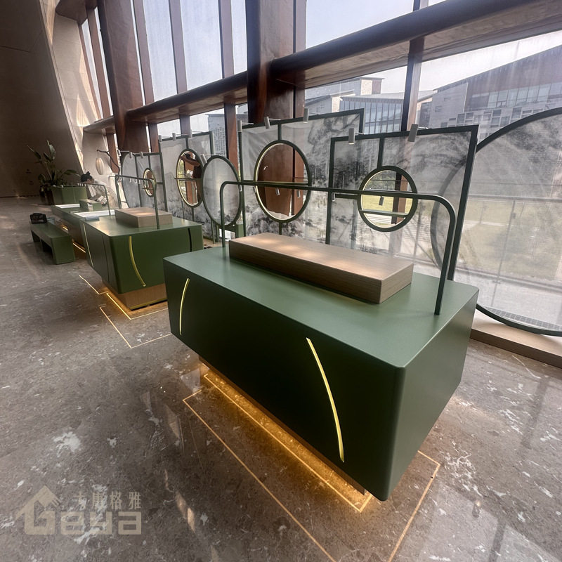 珠宝饰品展示柜展示台玻璃木质组合柜珠宝展示柜设计制作