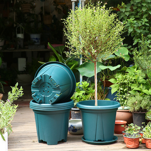 塑料大花盆加厚加大号40cm口径青山控根盆庭院月季铁线莲果树花盆