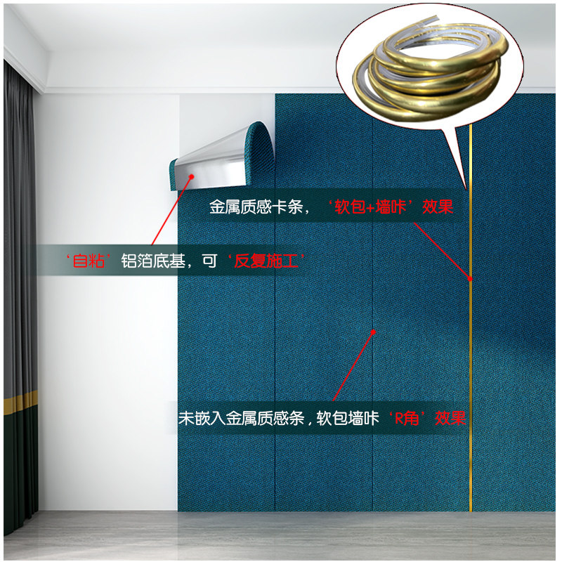 自粘墙布装饰条金属包边门窗压边装饰壁纸墙纸压缝卡条亮光美缝条,家居饰品,软装墙贴,淘宝优惠券,粉丝福利购,淘宝优惠卷