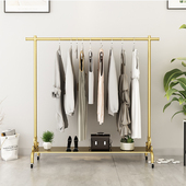 北欧晾衣架落地卧室内家用室内阳台置物架挂凉衣服晒被子宿舍带轮