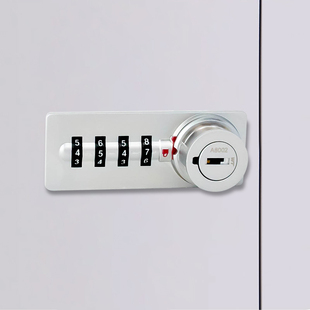 全锌合金自动归零机械密码锁办公室抽屉转舌锁文件储物更衣柜门锁