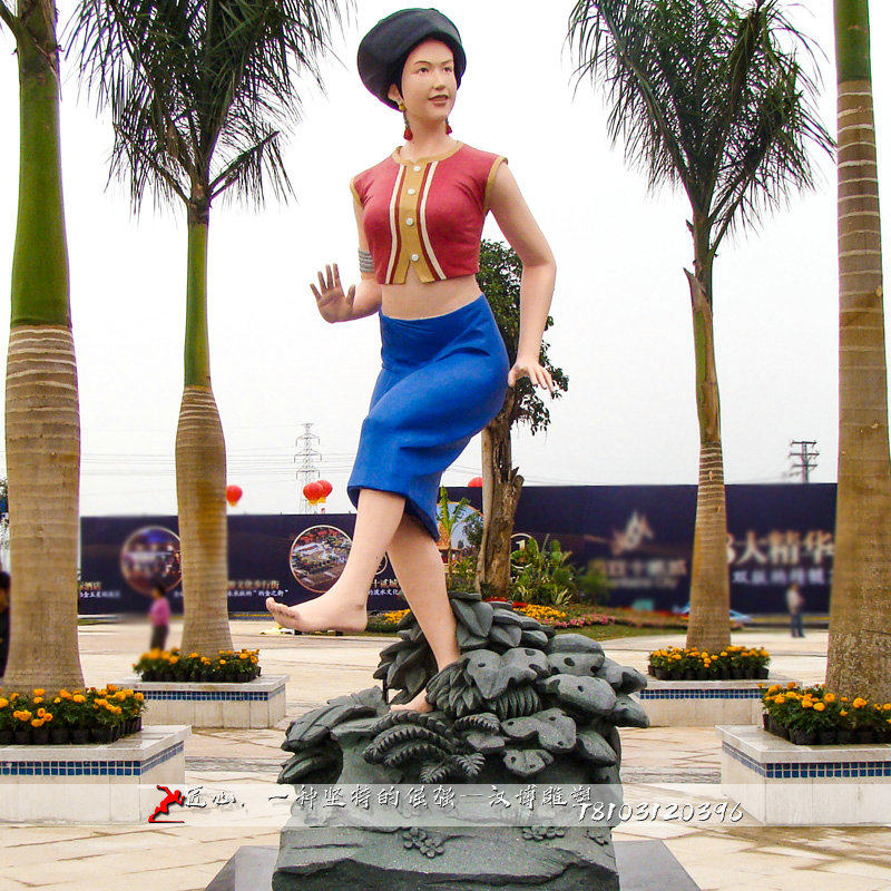 铸铜人物雕像民族团结雕塑少数民族铜雕户外大型玻璃钢仿铜制加工