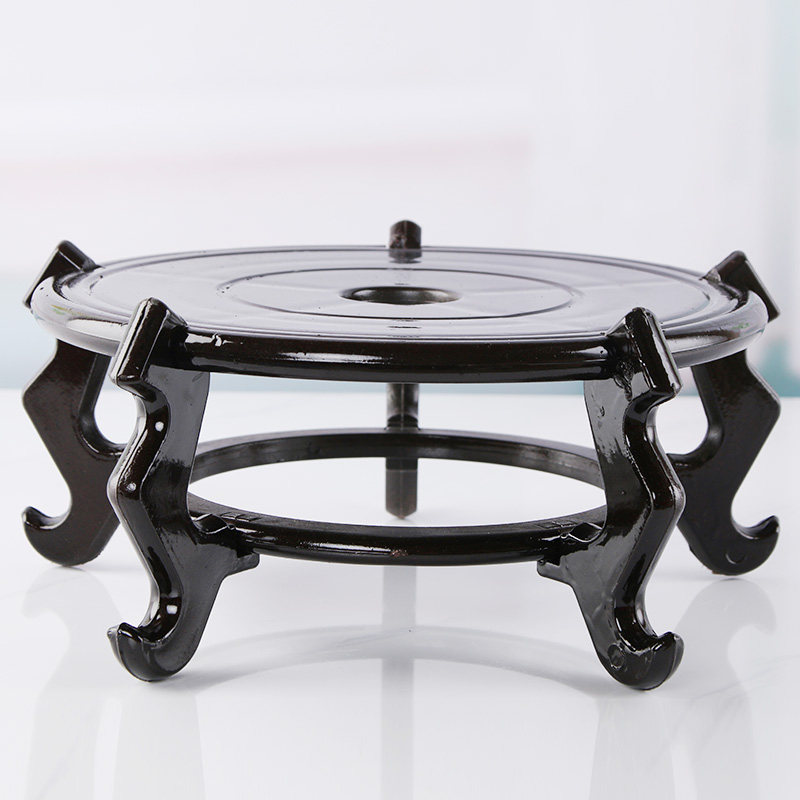 创意仿古圆形鱼缸花架花盆底托酒坛子装饰客厅小型鱼缸塑料底座