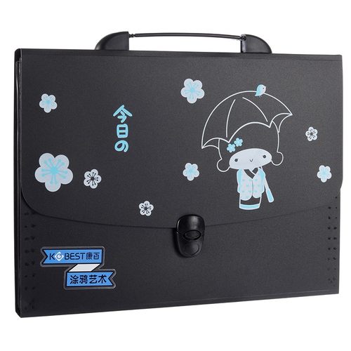 A4风琴文件夹多层放资料的试卷收纳袋学生用分类试卷夹手提卡通风