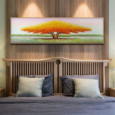 3634美式欧式客厅 挂画 装饰画喷绘画抽象画卧室发财树画床头画