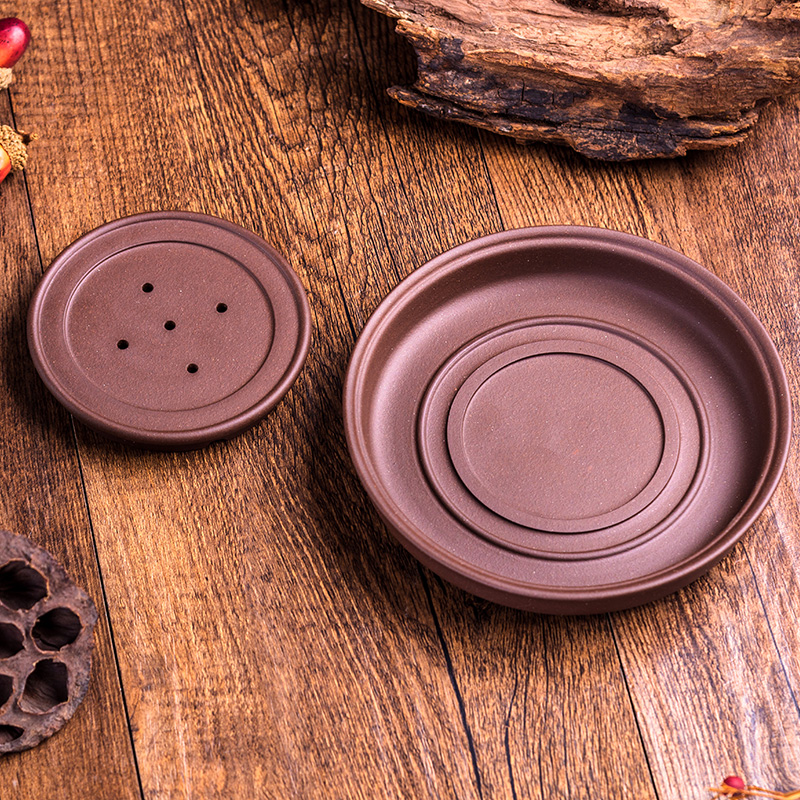 茶盘 紫砂功夫茶具茶盘圆形大小号办公储水茶海干泡台托盘