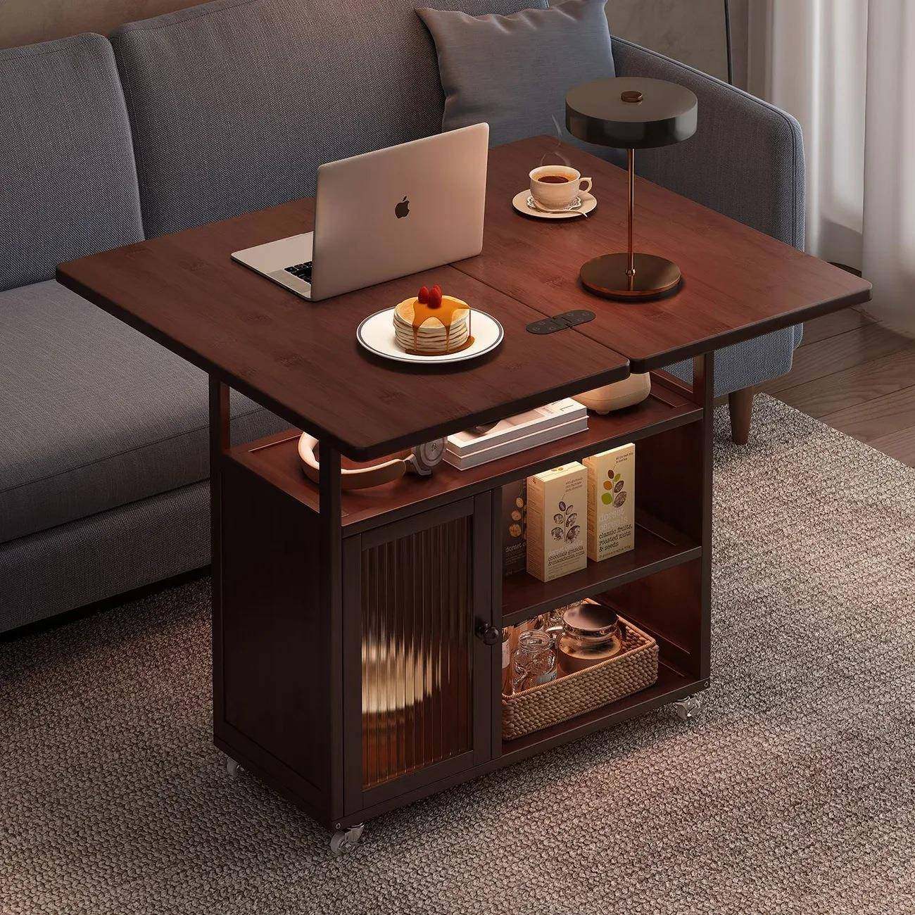 沙发边几折叠桌子家用小户型茶几多功能带轮茶桌出租屋吃饭矮桌,纺织面料/辅料/配套,纺织机械配件,淘宝优惠券,粉丝福利购,淘宝优惠卷