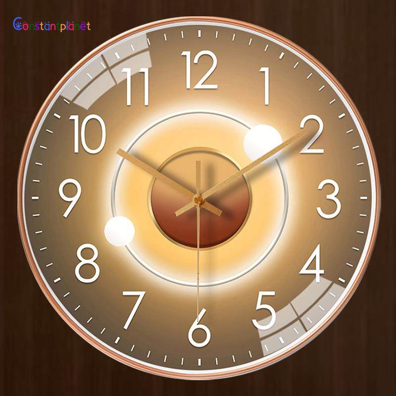 网红轻奢挂钟客厅家用时尚餐厅卧室时钟表2023新款简约现代壁挂严