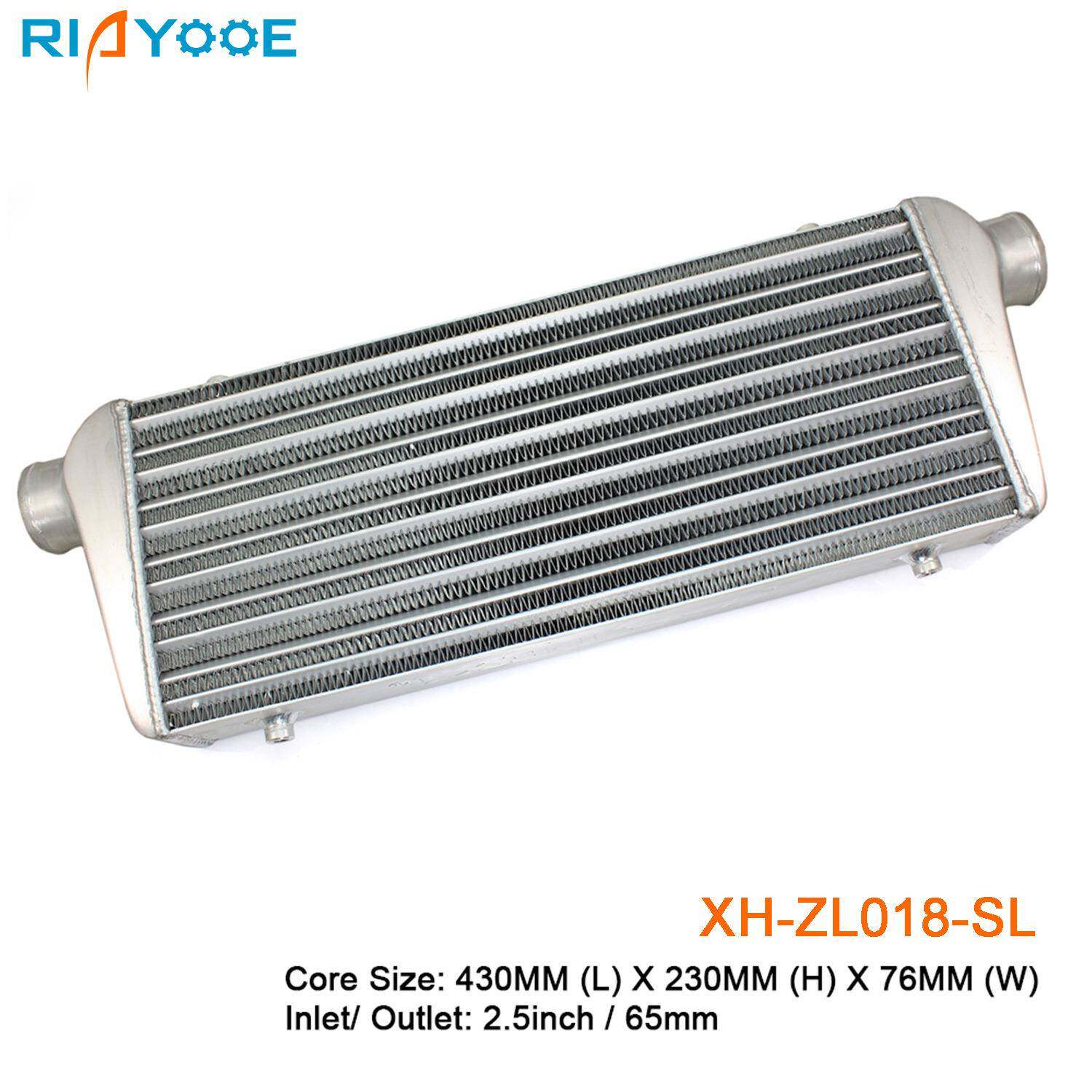 汽车中冷器通用430x230x76-65MM铝制管式进气涡轮增压散热器改装