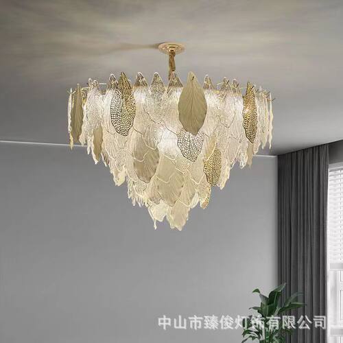 客厅吊灯法式轻奢水晶欧式现代简约奶油风新款餐厅灯具家用吊灯