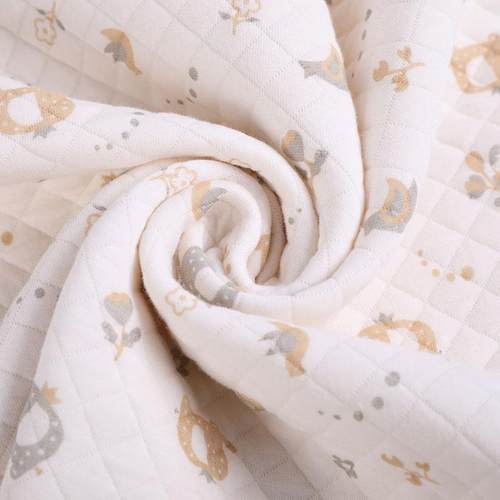 印花三层夹棉空气气棉幼儿睡衣a印花婴空层类童装棉服保暖JY1014