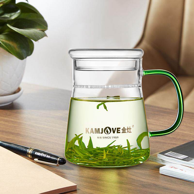 1分金TP-60茶水TP-601T离杯玻璃茶杯带盖过滤办公室灶玻璃杯绿茶