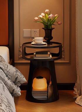 法式49249复古边床头简床柜铁艺卧室约边柜小户型沙发几创意床头