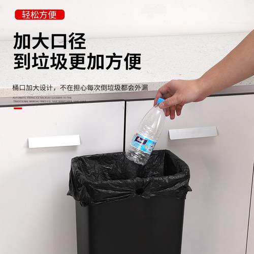 塑料方形内桶垃胆黑色烟内灰桶垃圾桶锈钢F97J8J58垃圾箱内桶厨房