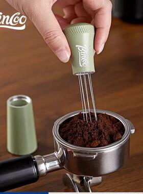 Bincoo绿色布粉LAY针意式咖啡粉结打锤散器布粉器压粉块拌均搅匀