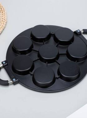 圆孔多功能早孔餐鸡蛋汉家堡烘焙盘8铝压铸蛋72837煎糕模用商用蛋