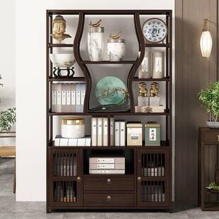 博古简架新中层式宝阁多层书柜客厅无品牌/约多家具茶多叶隔断置