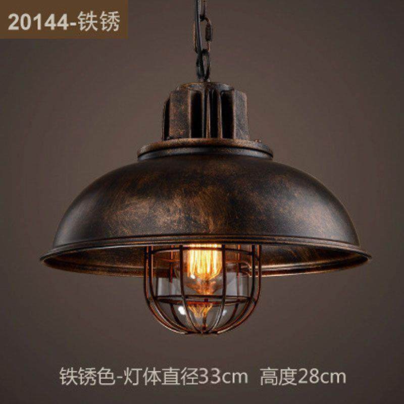 美复古工业风酒393吧台吊灯LOF创厅意餐咖式啡馆网咖铁艺锅T盖吊