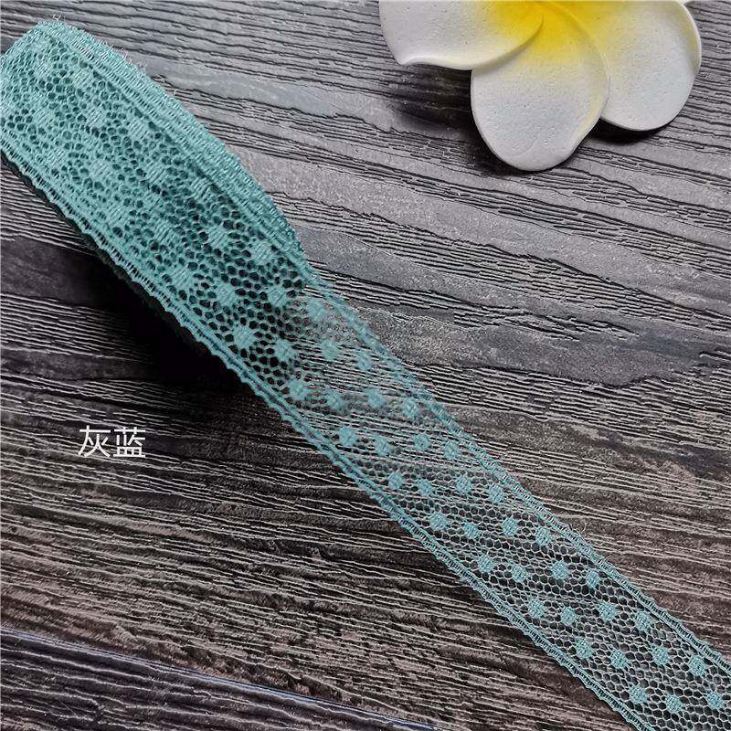 1.5mc蕾丝带波网纱蕾丝点花边蝴蝶结装饰丝带D9188IY手服工装配饰
