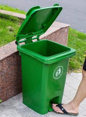 600外升户外圾桶垃塑料室物业楼道分类垃圾桶6l脚TBT-60C踏垃圾桶