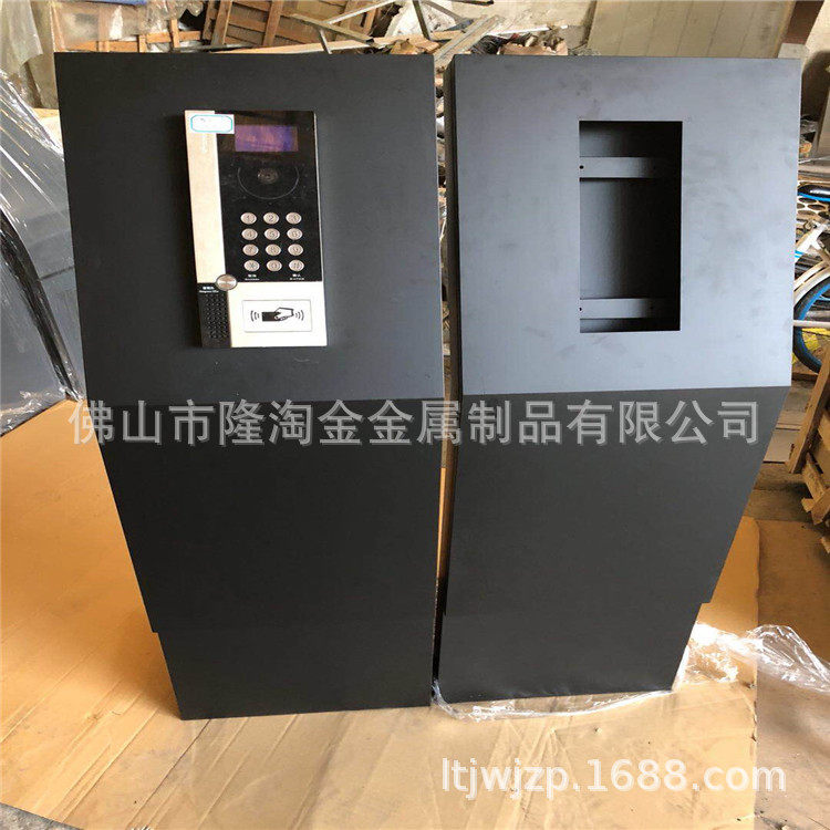 可视楼宇对讲落地不锈钢门口机安装立柱支架造型时尚质量有保障