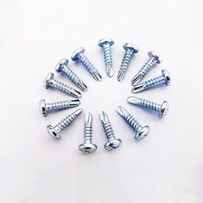 创智ST4.8电镀锌钻尾螺丝盘头十字钻尾燕尾螺丝钉