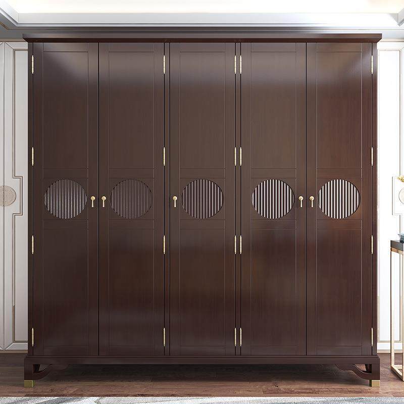 实木衣柜新中式大衣柜四门五门木质卧室大衣橱现代简约经济型家具,收纳整理,烫衣板及配件,淘宝优惠券,粉丝福利购,淘宝优惠卷