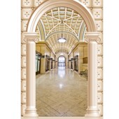 XG0772好寓意3D玄关金光大道华丽立体空间延伸欧式 通道玄关背景墙