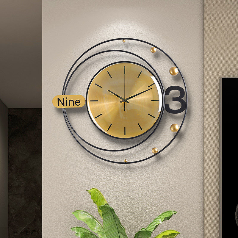 时钟挂钟客厅家庭现代简约2024新款创意挂表墙上艺术挂饰钟罩挂钟