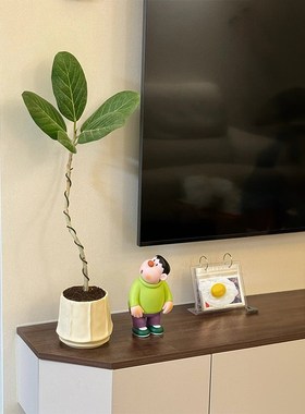 胖虎歪头落地大摆件客厅卡通呆萌玄关桌面办公桌电视柜家居装饰