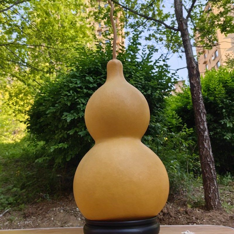 素葫芦天然压腰葫芦手捻文玩手把摆件招财带龙头房屋缺角家居饰品