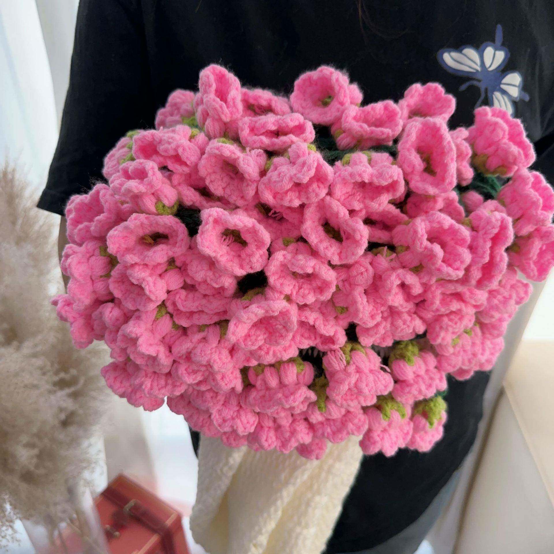 腈纶手兰铃毯工子成品毛毯铃熏衣草紫兰花毯品玫瑰花束成毯子成品