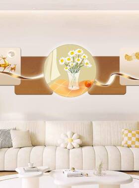 客厅室高景清画晶瓷壁画风挂餐厅家用卧创意FGc款氛围感led壁灯装