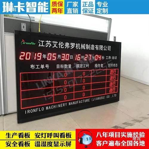 时产车间LLED电子看板PCYFW通讯显示屏工用产线状态时信息屏
