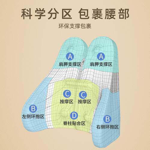 记忆棉靠垫办公室按腰头靠汽垫车椅子靠背护腰摩靠靠垫背床靠枕沙