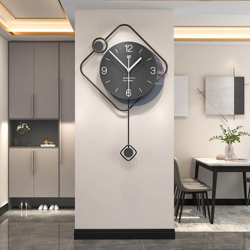 钟现代简钟约艺钟表客厅玄关背景装饰挂时尚术个性创意时挂墙JT23