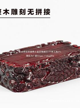 实木加高整2024001雕刻山石底座泰奇石头水晶洞太湖石花瓶木摆件