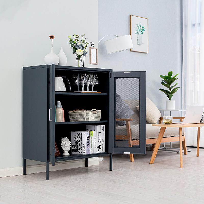 餐边简865288约制柜家用柜高脚客厅阳台杂钢物柜儿童玩具储物柜文