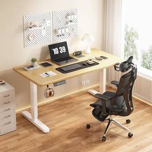 桌1南洋楹木实8木板电动升降桌电智能脑桌电竞桌学习书家无品牌