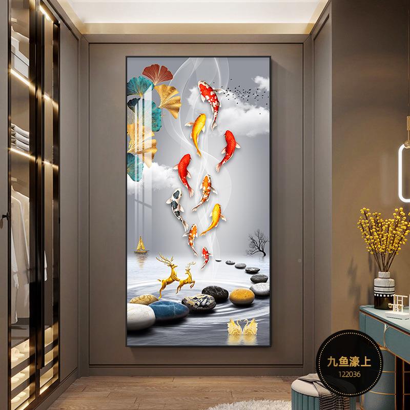 鱼鹿LY54863.端相守玄关装饰画高大气走廊过道挂画现客厅入户代轻