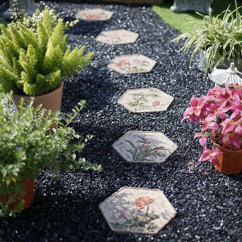 庭汀步石中式踏板花园装饰摆件阳院台创脚328意户外地砖园林坪草