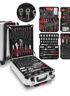 187件套，工具套装，带活动手60641，行装李箱套盒方便扳携带
